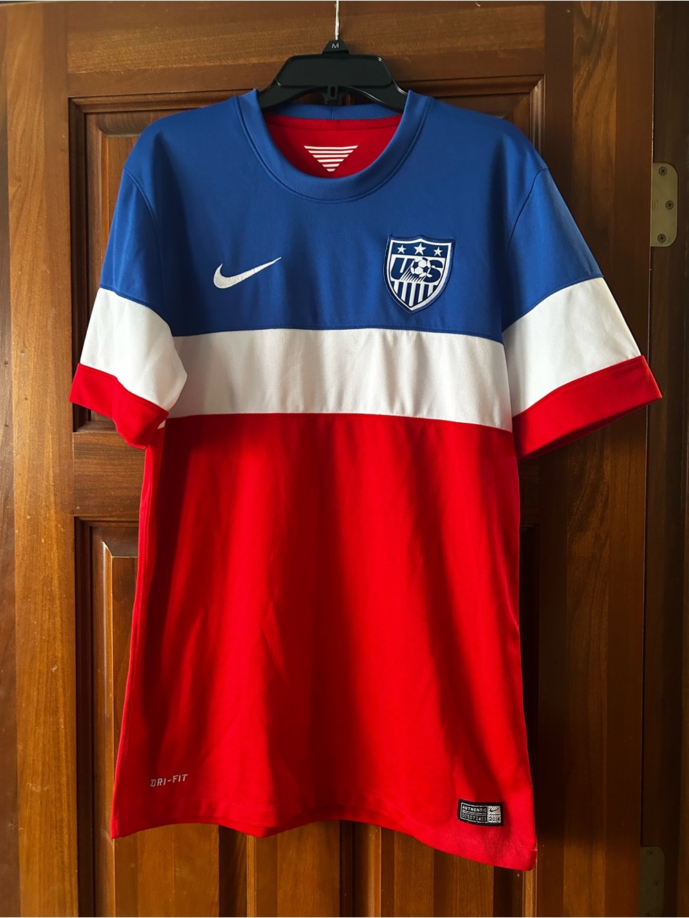 Nike Red, White & Blue Men's Soccer Jersey